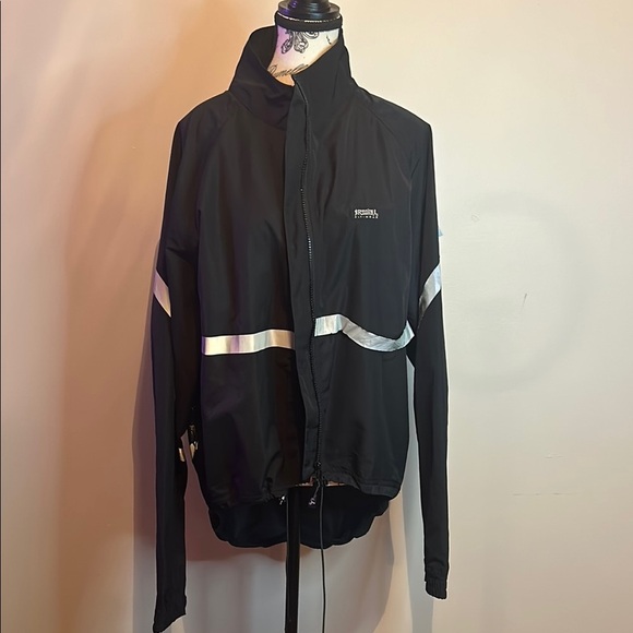 Black and Silver Reflective Performance Jacket vintage - Picture 1 of 11
